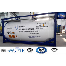 20FT 25000L High Strength Steel Tank Container for Chemicals with Valves